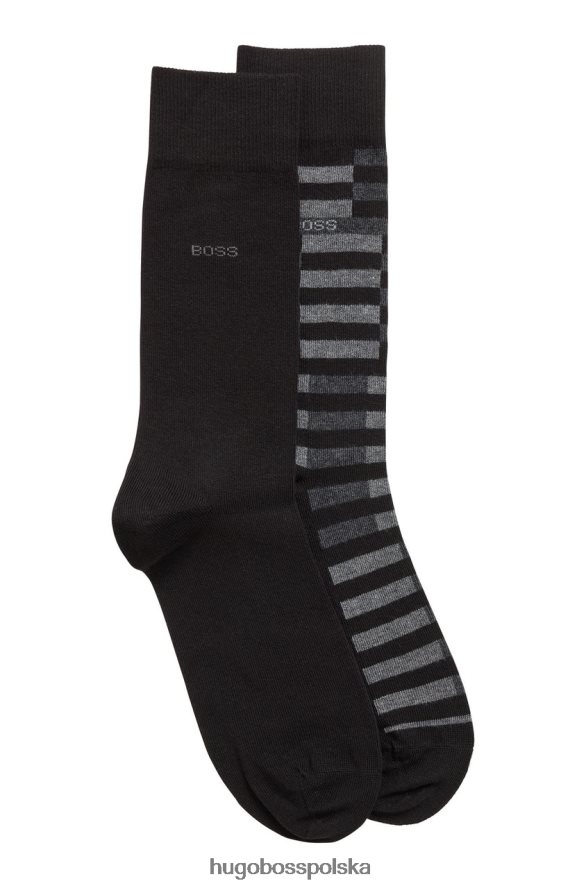 Hugo Boss 2 pary skarpetek 50467708 niebieskie niebieski/czarny/szary R0X0H6544