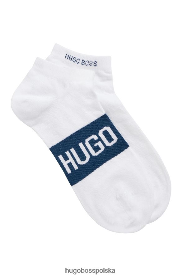 Hugo Boss 2 pary skarpetek z logo 50428744 granatowe granatowy/biały/czarny R0X0H6597