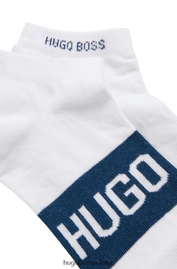 Hugo Boss 2 pary skarpetek z logo 50428744 granatowe granatowy/biały/czarny R0X0H6597