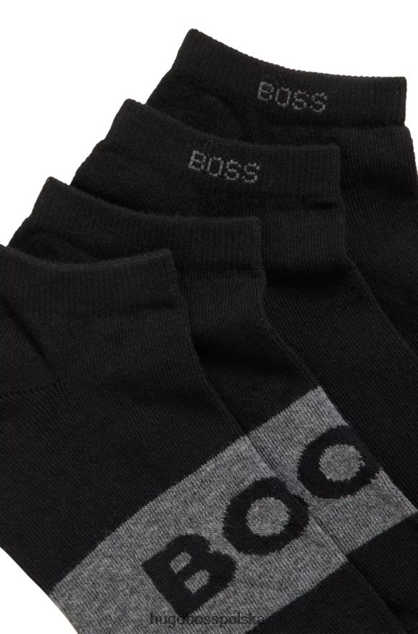 Hugo Boss 2 pary skarpetek z logo 50469720 białe biało-czarny R0X0H6512