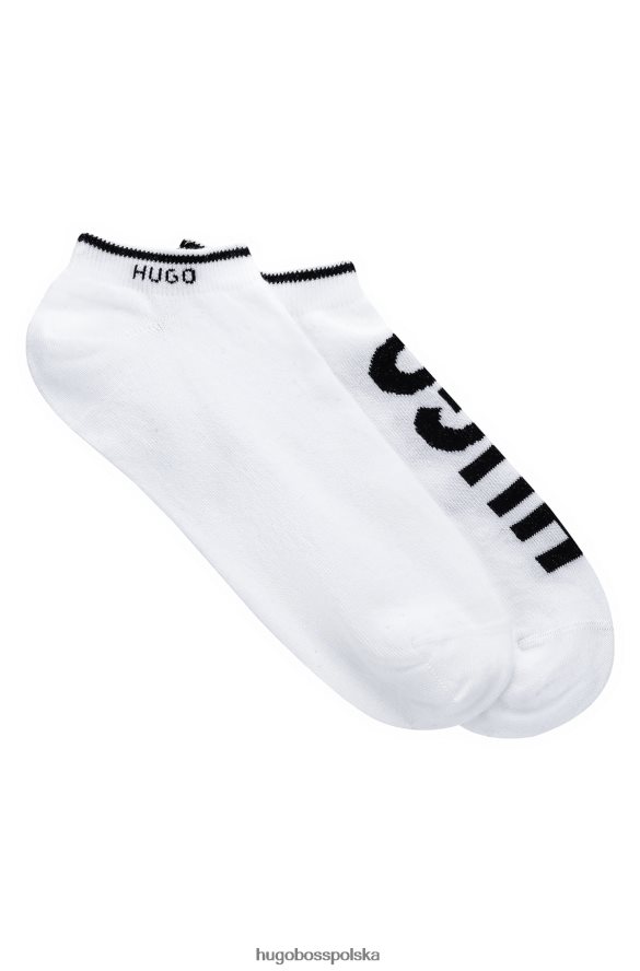 Hugo Boss Biały dwupak skarpetek do kostki hugo z mieszanki bawełny biały R0X0H63772