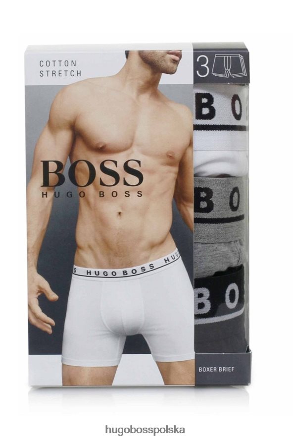 Hugo Boss Bokserki 3-pak - 50325403 różne różne/opengrey/czarny/niebieski/biały R0X0H6654