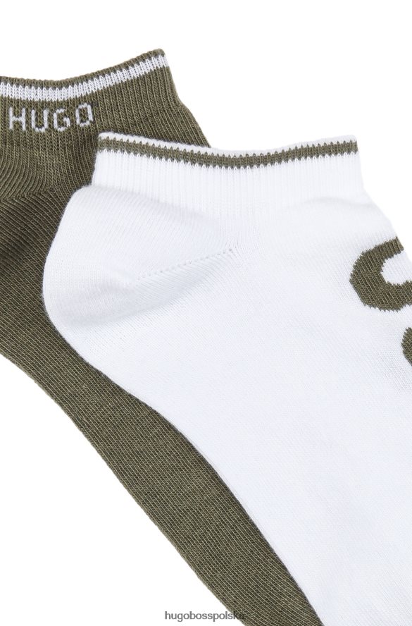 Hugo Boss Dwupak skarpetek w kolorze khaki z mieszanki bawełny hugo khaki R0X0H64062