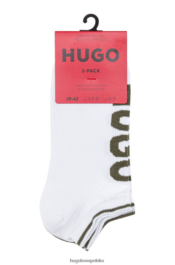 Hugo Boss Dwupak skarpetek w kolorze khaki z mieszanki bawełny hugo khaki R0X0H64062