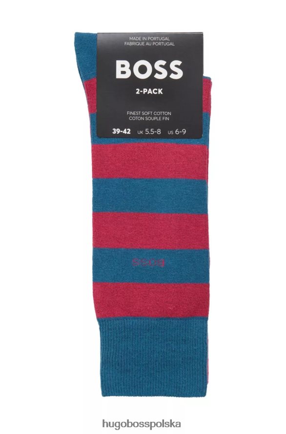 Hugo Boss Skarpetki do sukienki 2 szt. 50467712 różowe różowo niebieski R0X0H6469