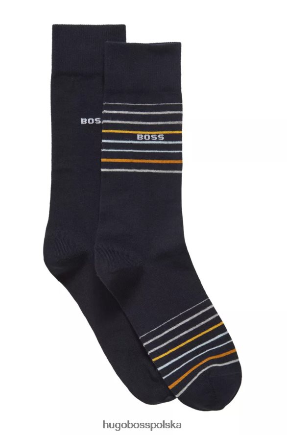 Hugo Boss Skarpetki do sukienki 2 szt. 50473157 ciemnoniebieskie ciemnoniebieski/czarny R0X0H6467