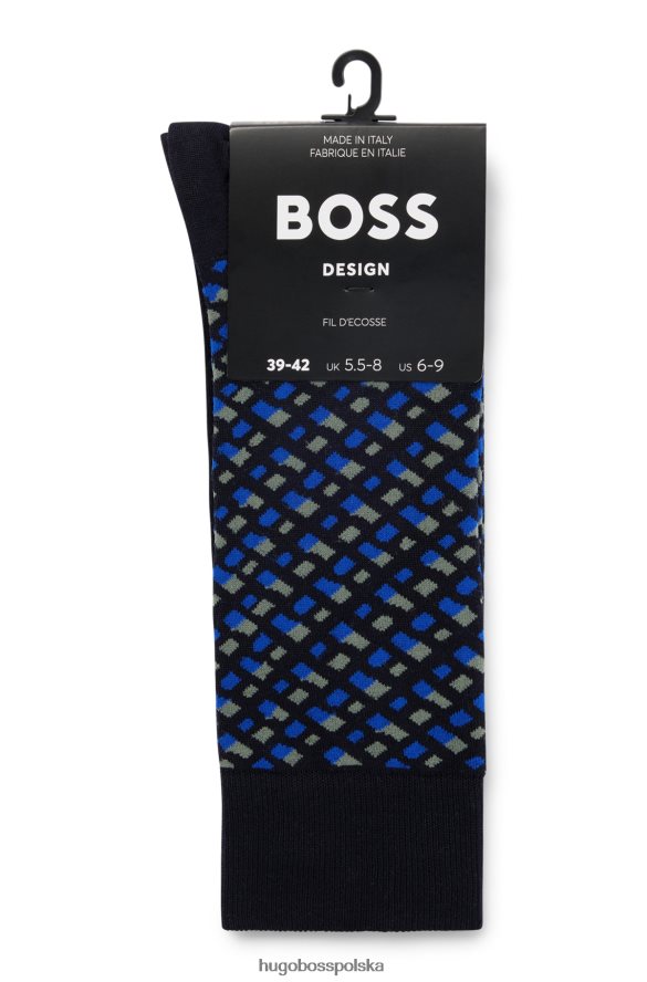 Hugo Boss Skarpetki hugo z motywem monogramów, z mieszanki merceryzowanej bawełny wzorzyste R0X0H64637