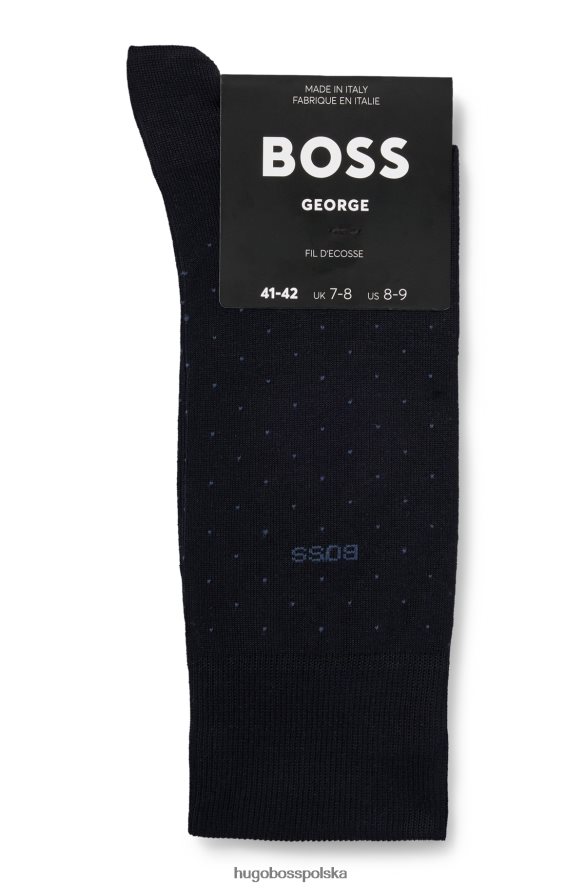 Hugo Boss Skarpety o regularnej długości z ciemnoniebieskiej mieszanki merceryzowanej bawełny hugo ciemny niebieski R0X0H63866