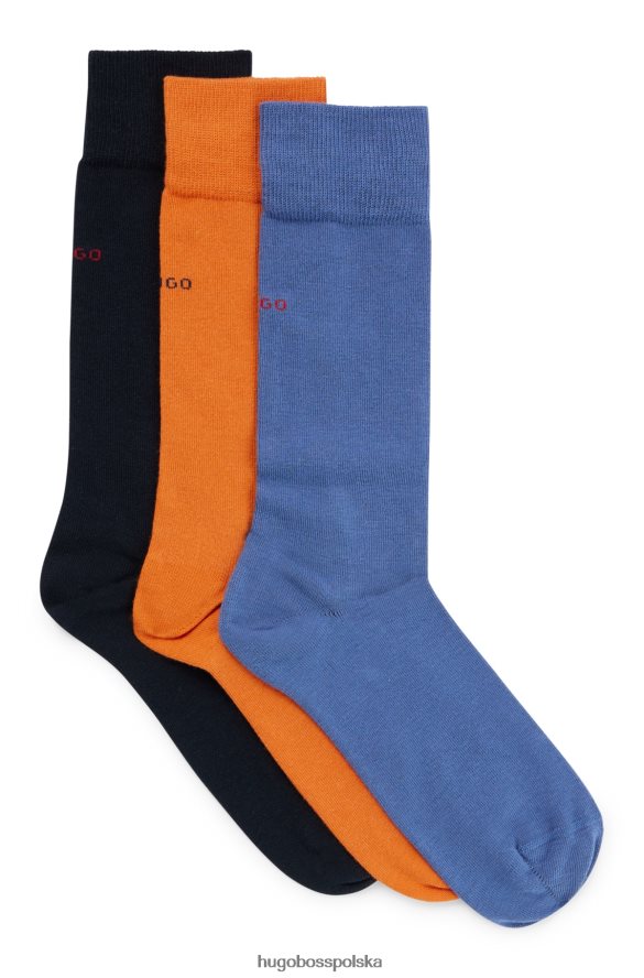 Hugo Boss Trzypak wzorzystych skarpet hugo z mieszanki bawełny wzorzyste R0X0H63955