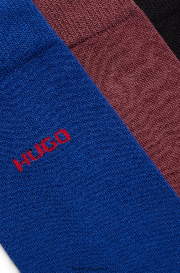 Hugo Boss Wzorzysty trzypak skarpetek hugo z mieszanki bawełny wzorzyste R0X0H63954