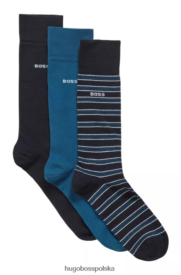 Hugo Boss Zestaw upominkowy skarpetek, 3 szt. 50473123 ciemnoniebieski ciemny niebieski R0X0H6468