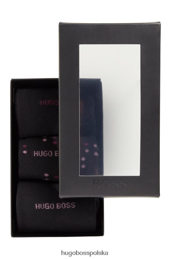 Hugo Boss Zestaw upominkowy skarpetek, 3 sztuki, 50457784 czarny czarny R0X0H6570