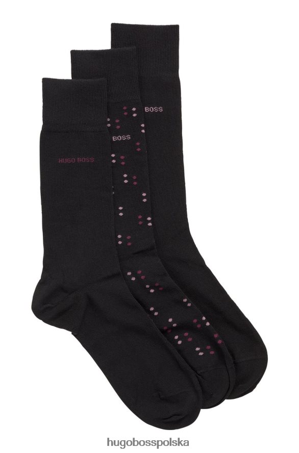 Hugo Boss Zestaw upominkowy skarpetek, 3 sztuki, 50457784 czarny czarny R0X0H6570