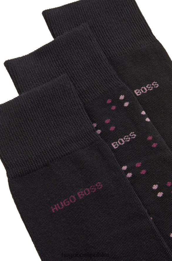 Hugo Boss Zestaw upominkowy skarpetek, 3 sztuki, 50457784 czarny czarny R0X0H6570