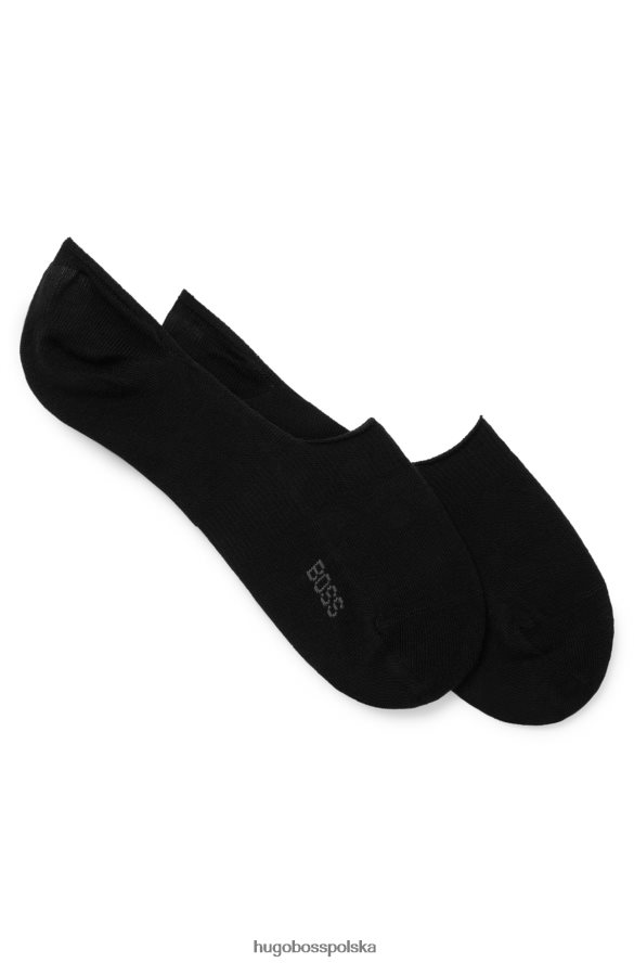 Hugo Boss dwupak niewidocznych skarpetek z mieszanki bawełny w kolorze czarnym hugo czarny R0X0H62558