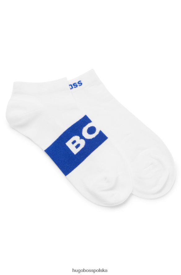 Hugo Boss dwupak skarpetek do kostki z mieszanki bawełny hugo w kolorze białym biały R0X0H61560