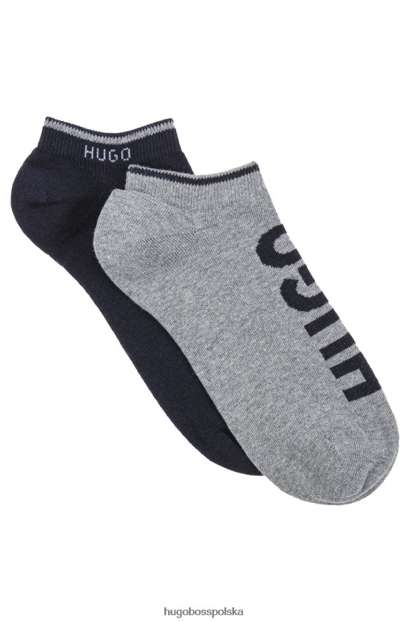 Hugo Boss dwupak skarpetek z mieszanki bawełny w kolorze ciemnoniebieskim hugo ciemny niebieski R0X0H64061