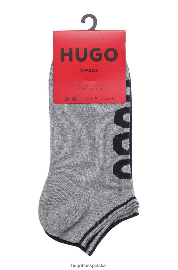 Hugo Boss dwupak skarpetek z mieszanki bawełny w kolorze ciemnoniebieskim hugo ciemny niebieski R0X0H64061
