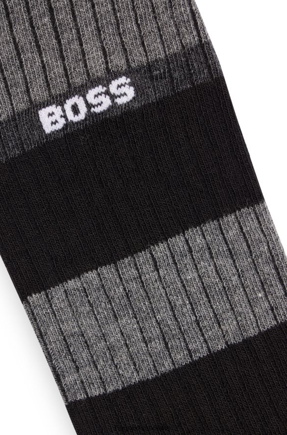 Hugo Boss dwupak skarpetek z mieszanki bawełny w kolorze czarnym hugo czarny R0X0H64146