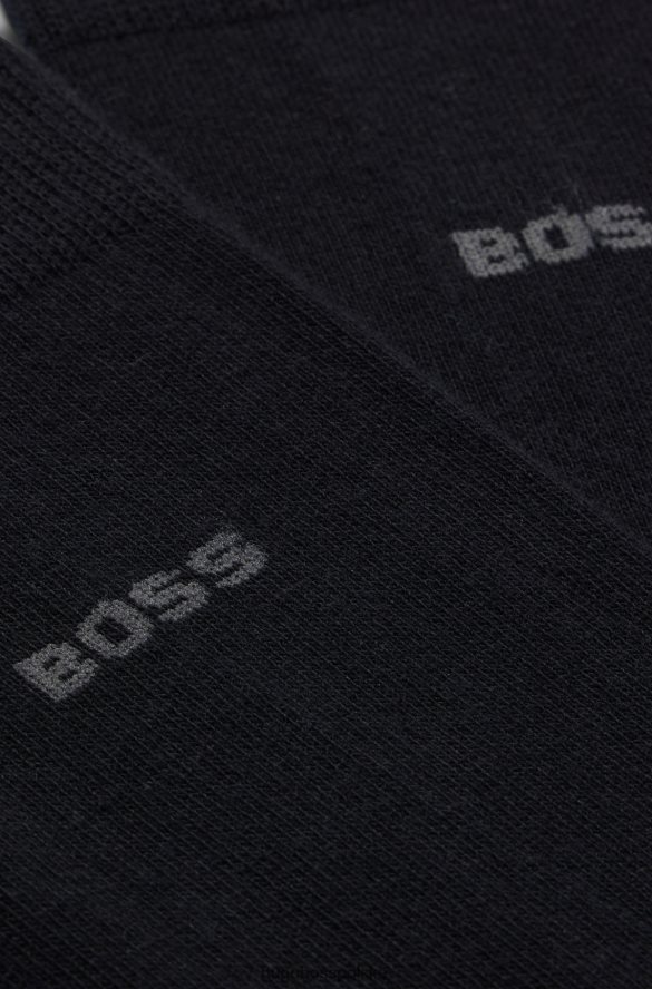 Hugo Boss hugo czarny pięciopak skarpetek o regularnej długości z mieszanki bawełny czarny R0X0H62011