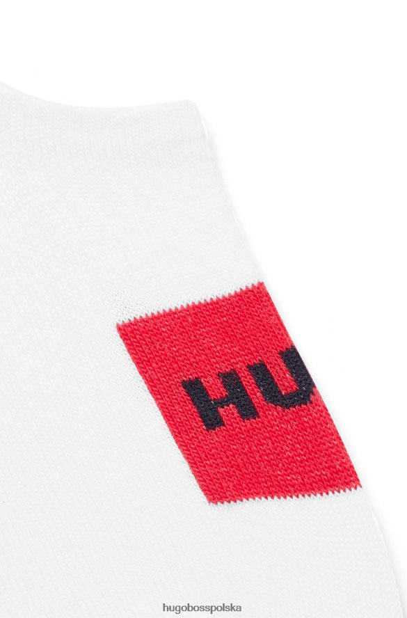 Hugo Boss hugo dwupak niewidocznych skarpetek z mieszanki bawełny w kolorze białym biały R0X0H63968