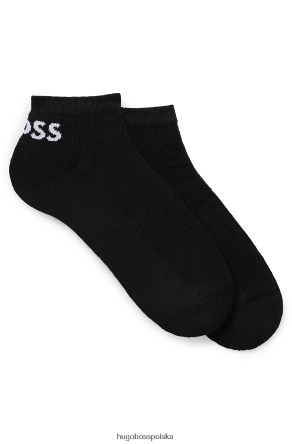Hugo Boss hugo dwupak skarpetek do kostek z elastycznego materiału w kolorze czarnym czarny R0X0H63676