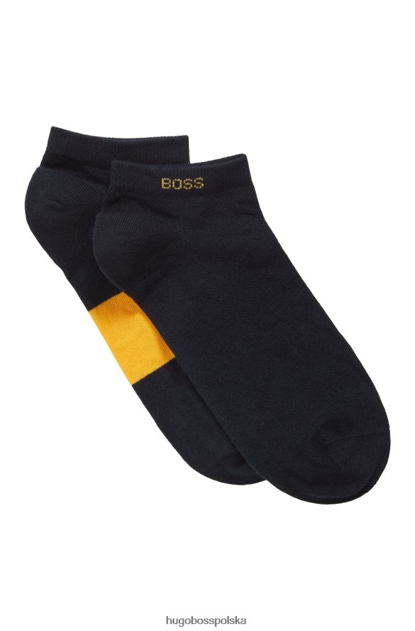 Hugo Boss hugo dwupak skarpetek do kostki z ciemnoniebieskiej mieszanki bawełny ciemny niebieski R0X0H61556