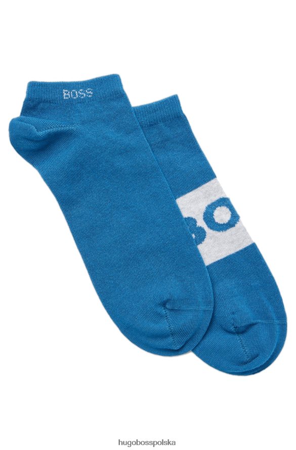 Hugo Boss hugo dwupak skarpetek do kostki z mieszanki bawełny w kolorze jasnoniebieskim jasny niebieski R0X0H61557