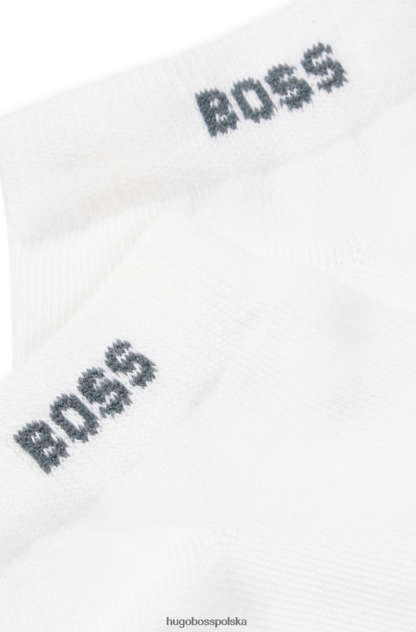Hugo Boss pięciopak skarpetek do kostki z mieszanki bawełny z brandingiem hugo w kolorze białym biały R0X0H63868