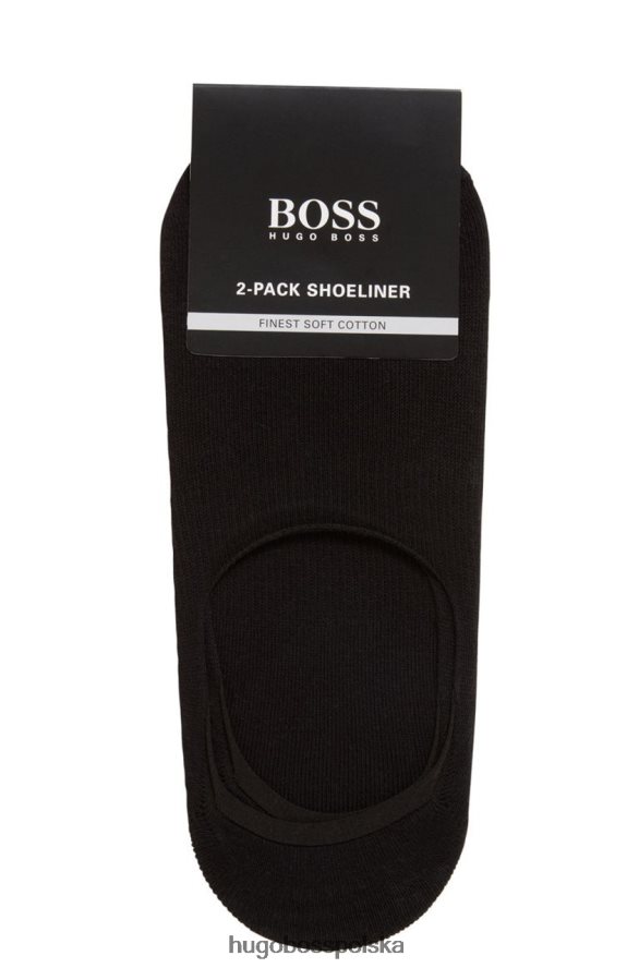 Hugo Boss skarpetki - 2 sztuki wkładek do butów 50388442 czarne czarny biały R0X0H6600