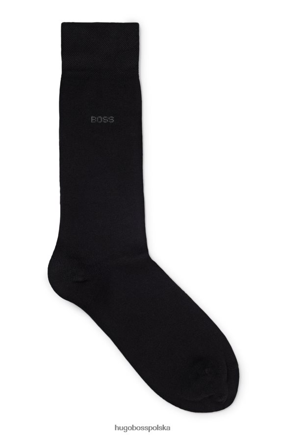 Hugo Boss skarpetki hugo o regularnej długości z wykończeniem antybakteryjnym w kolorze czarnym czarny R0X0H64223