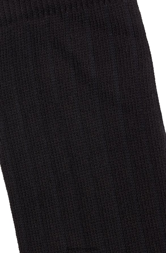 Hugo Boss skarpetki o regularnej długości z logo i charakterystycznym paskiem hugo czarne czarny R0X0H64273