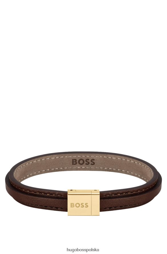 Hugo Boss dwuwarstwowy skórzany mankiet z zapięciem na logo: średni asortyment Hugo w opakowaniu zbiorczym różne opakowania wstępne R0X0H65832