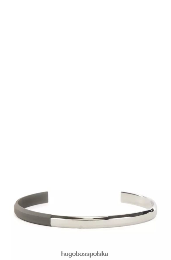Hugo Boss metalowe spinki do mankietów 50475424 srebrne srebro R0X0H6479