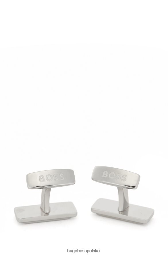 Hugo Boss Hugo w pudełku upominkowym zestaw spinek do mankietów z logo i srebrnej spinki do krawata srebro R0X0H65351