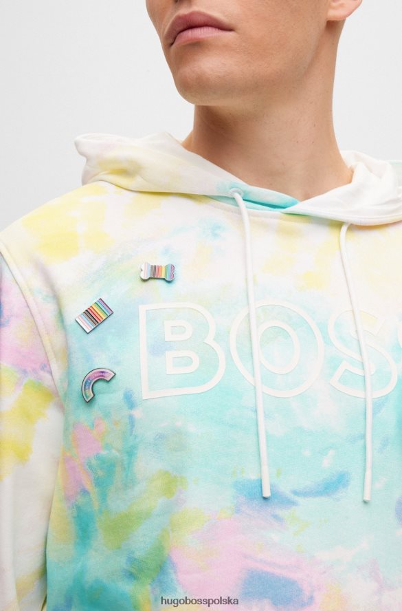 Hugo Boss kolekcja przypinek Hugo we wzorzyste tęczowe dumy wzorzyste R0X0H65377