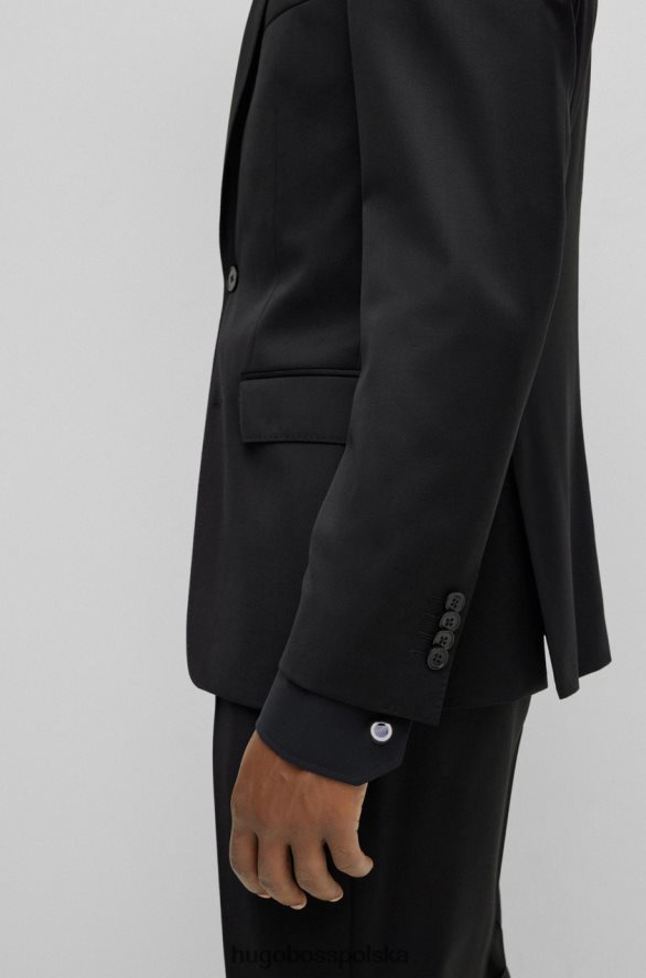 Hugo Boss spinki do mankietów Simony 50479940 czarne czarny/granatowy R0X0H6514
