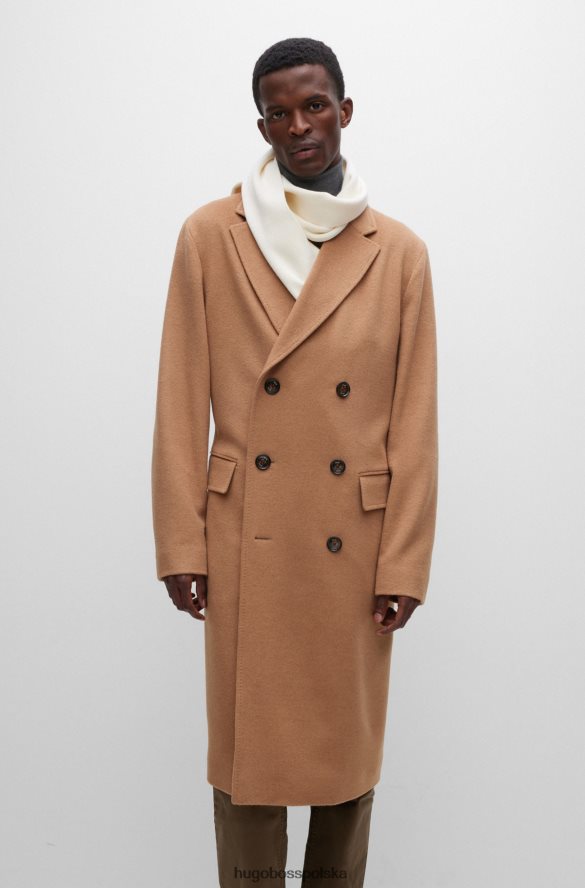 Hugo Boss Prążkowany szalik z miękkiej przędzy z silikonową naszywką z logo Hugo w kolorze białym biały R0X0H65169