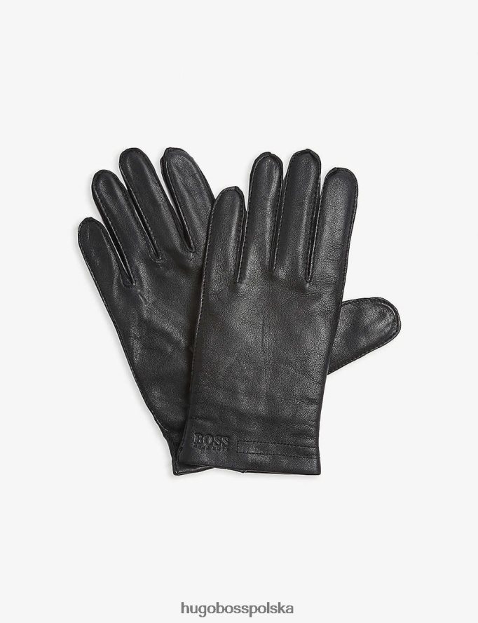 Hugo Boss rękawiczki Kranton 50416301 czarne czarny R0X0H6595