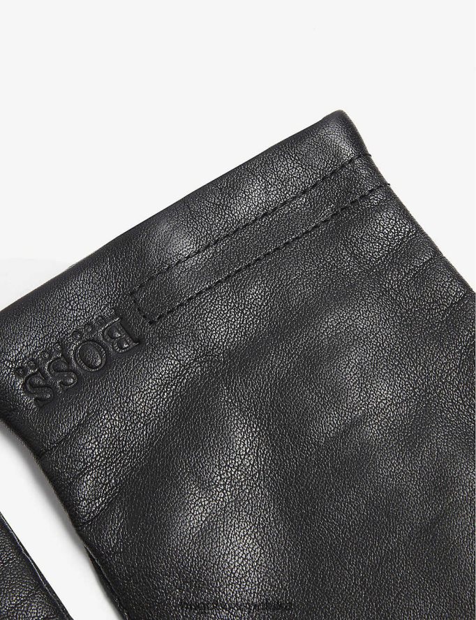 Hugo Boss rękawiczki Kranton 50416301 czarne czarny R0X0H6595