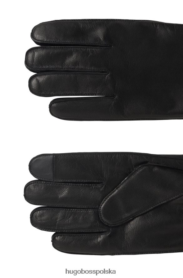 Hugo Boss rękawiczki Kranton 50457533 czarne czarny R0X0H6568