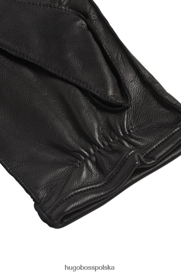 Hugo Boss rękawiczki Kranton 50457533 czarne czarny R0X0H6568