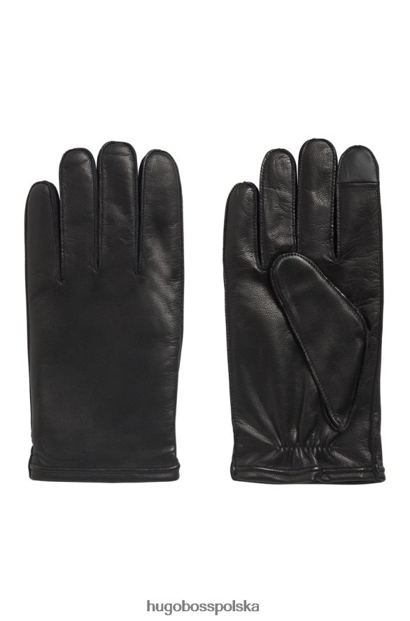 Hugo Boss rękawiczki Kranton 50457533 czarne czarny R0X0H6568