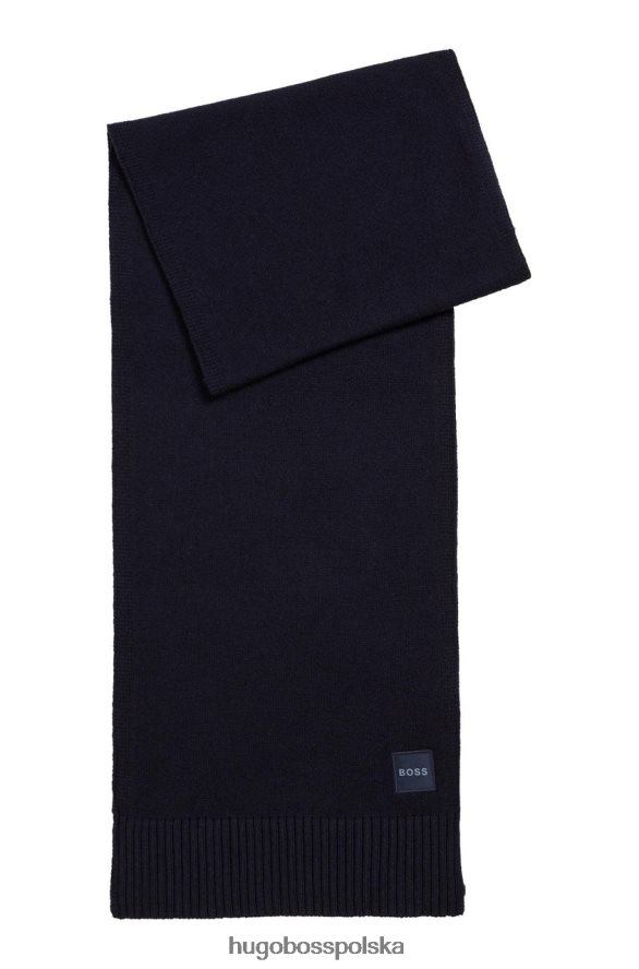 Hugo Boss szalik akotaonos 50455944 szary szaro-niebieski R0X0H6577