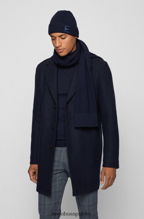 Hugo Boss szalik akotaonos 50455944 szary szaro-niebieski R0X0H6577