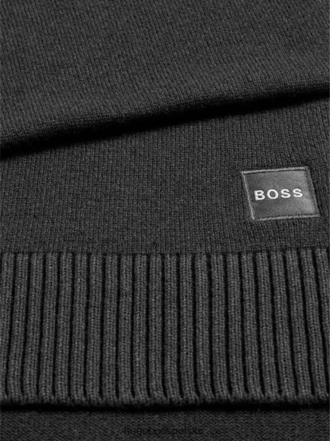 Hugo Boss szalik akotaonos 50455944 szary szaro-niebieski R0X0H6577