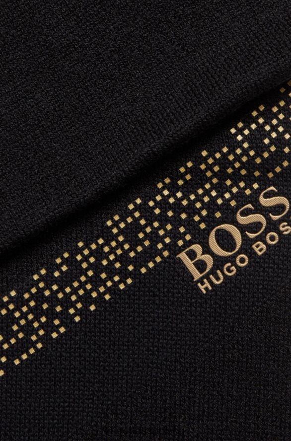 Hugo Boss szalik axello 50456156 czarny czarny/granatowy R0X0H6574