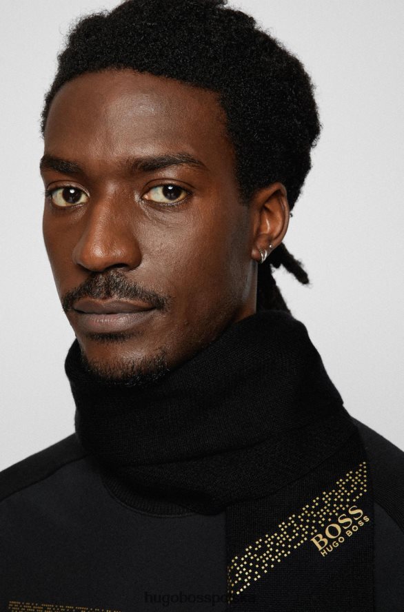 Hugo Boss szalik axello 50456156 czarny czarny/granatowy R0X0H6574