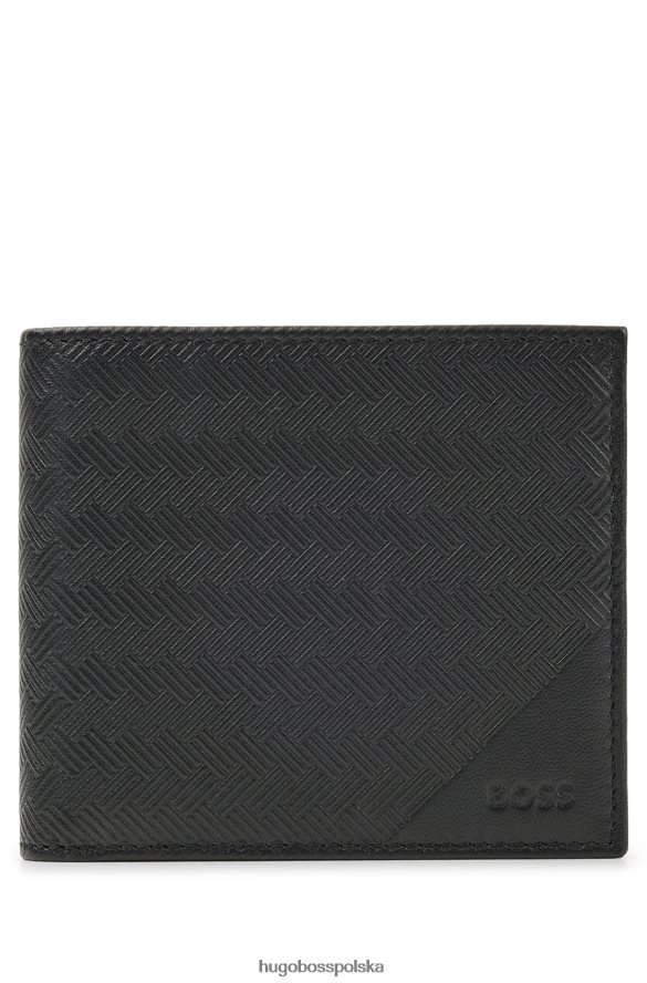 Hugo Boss Portfel i brelok do kluczy w pudełku upominkowym ze skóry emed czarny R0X0H65135
