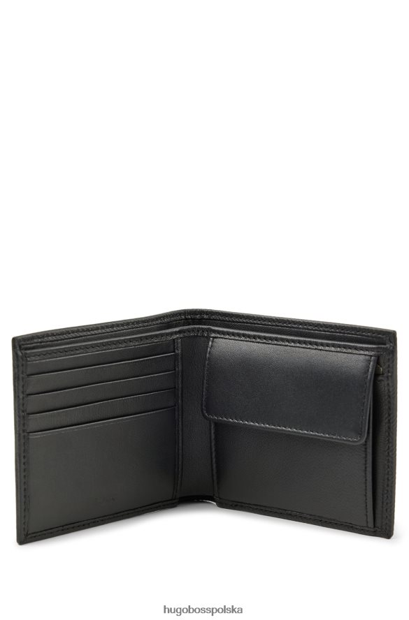 Hugo Boss Portfel i brelok do kluczy w pudełku upominkowym ze skóry emed czarny R0X0H65135